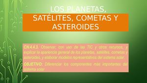 Planetas, Satélites, Cometas Y Asteroides