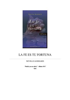 La Fe Es Tu Fortuna