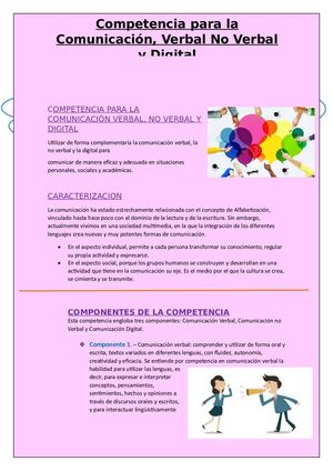 Competencia Para La Comunicación Verbal (Comunicacion)
