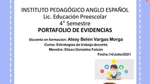 Portafolio Estrategias cuarto semestre Preescolar