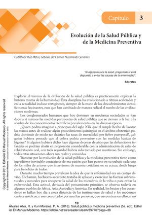 Evolucion De La Salud Pública Y Medicina Preventiva