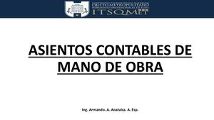 Contabilización de Mano de Obra