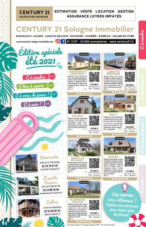 Journal Century 21 Sologne Immobilier Spécial Eté 2021