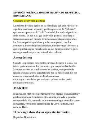 División Política Administrativa De República Dominicana