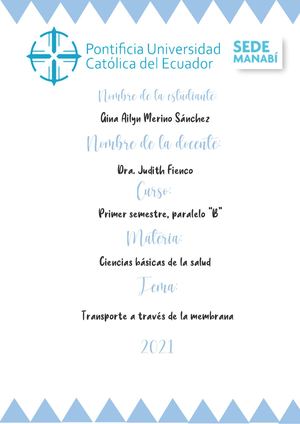 Tarea De Transportes De Membrana Ailyn Merino