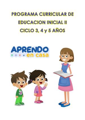 2021 Curriculum 3,4 Y 5 Años