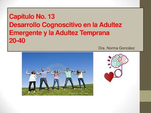 Desarrollo Cognoscitivo Adultez Emergente y Temprana