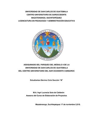 Informe Final Ante Proyecto Adoquinamiento