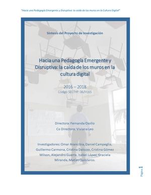 Hacia Una Pedagogía Emergente