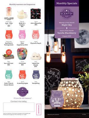 August 2021 Warmer & Scent of the Month Brochure
