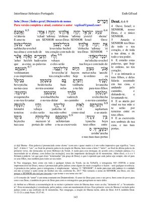 INTERLINEAR Hebraico Bíblico > Português - Shema Israel