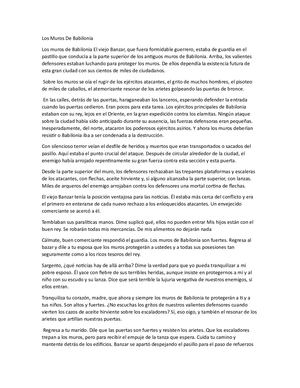 Resumen De Los Muros De Babilonia