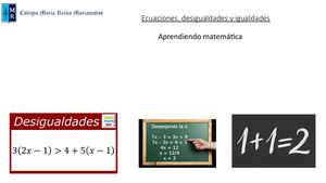 Ecuaciones, Desigualdades Y Igualdades