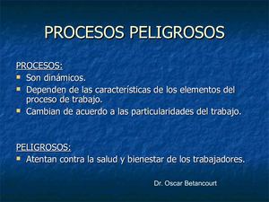 Procesos Peligrosos