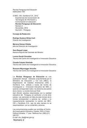 Revista Educacion Paraguaya 2 Ciie