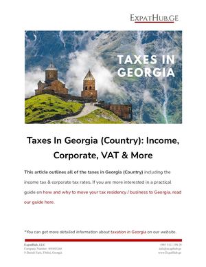 Georgia (country) tax rate