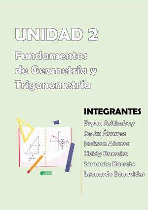 Unidad 2 Fundamentos De Geometría Y Trigonometría Taller Grupal