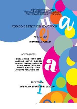 Codigo De Etica Del Educador