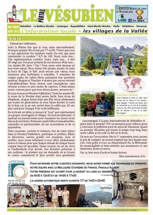 AOÛT 2021 - LE portail VESUBIEN n°80. Journal gratuit de la Vésubie & Valdeblore - 06450 - Alpes Maritimes