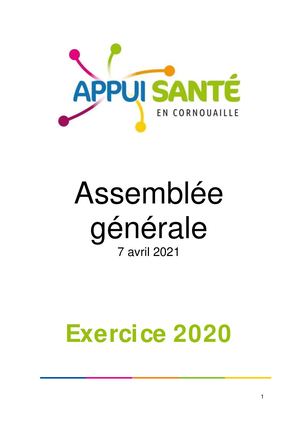 Rapport Assemblée Générale 2020