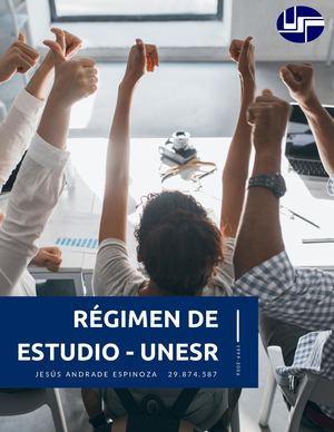 REVISTA: REGLAMENTO RÉGIMEN DE ESTUDIO DE LA UNESR