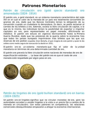Patrones Monetarios