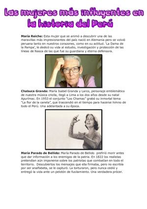 Las Mujeres Más Influyentes En El Peru