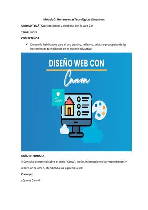 Tecnicatura De Tic Módulo 2 Canva