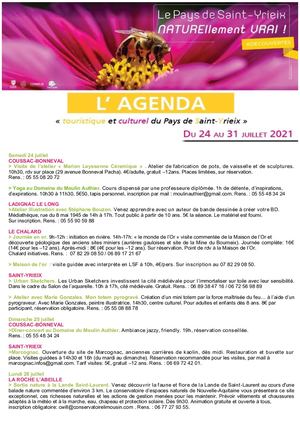 Calendrier des animations estivales : Newsletter Du 24 au 31 juillet 2021 V2