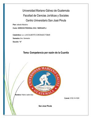 Competencia Por Razón De Cuantia