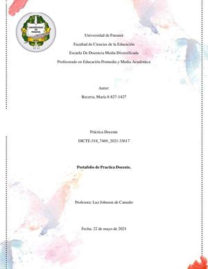 Portafolio Virtual Practica Docente