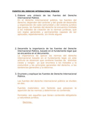 Fuentes Del Derecho Internacional Público
