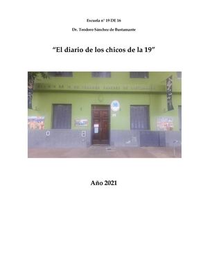 Proyecto Periódicos Sexto Y Séptimo Escuela N°19 Sánchez De Bustamante