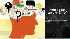 Método De Estudio "ERRRE"