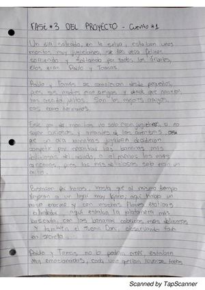 Orto Primer Borrador Del Primer Cuento Emely Sandoval 5to Pmp