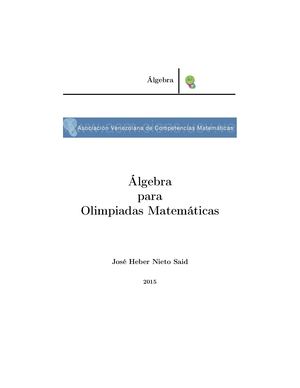 Algebra Para Olimpiadas