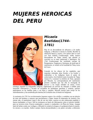 Mujeres Heroicas Del Peru