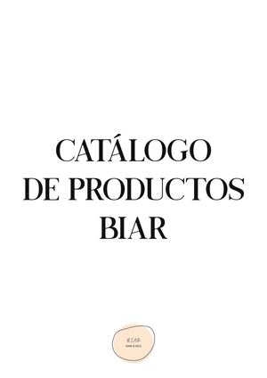 Catalogo de productos Biar