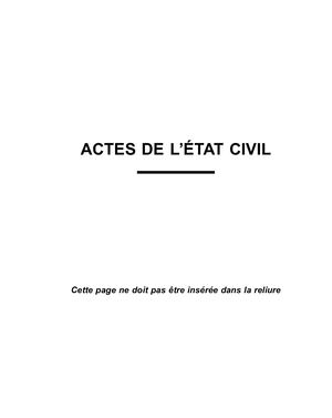 Actes De L'etat Civil (Internat.) [2020 06].