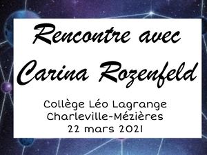 Rencontre avec Carina Rozenfeld