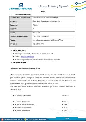 Métodos Abreviados En Microsoft Word