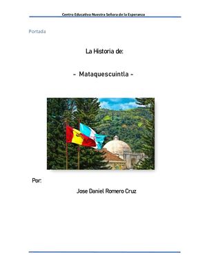 Historia de Mataquescuintla