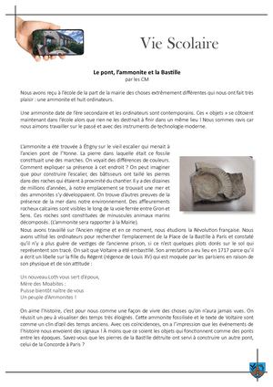 Vie Scolaire Juillet 2021