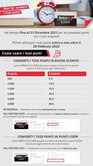 Scadenza Punti Brico io Card