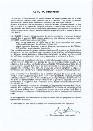 Calendrier formation 2022