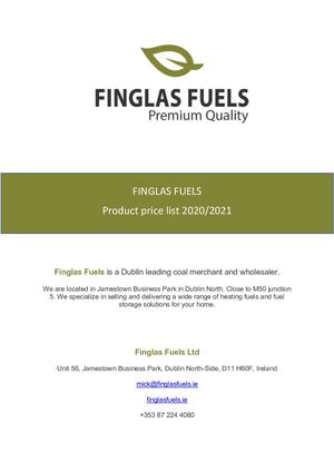 Finglas Fuels Dublin - Coal Firewood Logs Gas Cylinders - Price List 2020