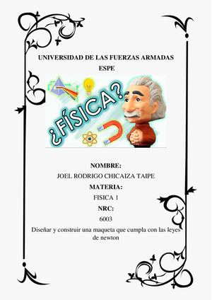 Maqueta Leyes De Newton Chicaiza Taipe Joel Rodrigo