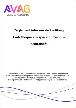 règlement intérieur ludothèque