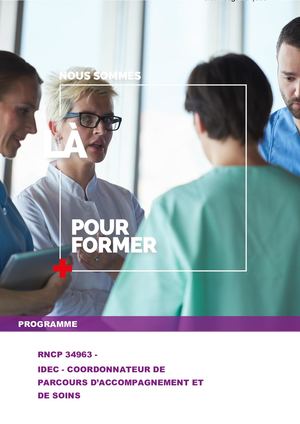 Idec Infirmière Coordonnateur(trice) De Parcours D’accompagnement Et De Soins