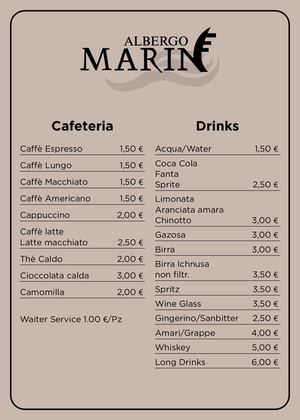 Hotel Marin Menu A5